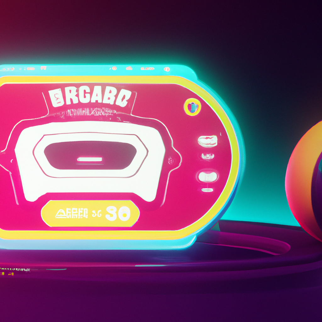 ArcadeLoom hero montage: handheld prototype, HUD badges, and jam leaderboard
